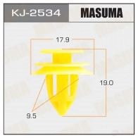Клипса пластиковая MASUMA 27D YLO 1422886959 KJ-2534