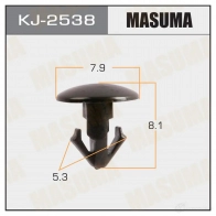 Клипса пластиковая MASUMA 1422886917 KJ-2538 6 1A20R