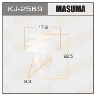 Клипса пластиковая MASUMA 2X1M WDT 1422886926 KJ-2569