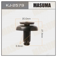 Клипса пластиковая MASUMA 4IB 2OT 1422888191 KJ-2579
