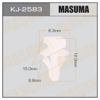 Клипса пластиковая MASUMA Nissan Juke (F15) 1 Кроссовер 1.6 94 л.с. 2013 – 2024 TYNOF 1 KJ-2583