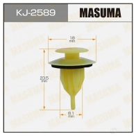 Клипса пластиковая MASUMA KJ-2589 1439697424 H83 V7