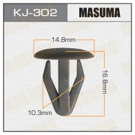 Клипса пластиковая MASUMA KJ-302 1422886025 WBY UL