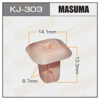Клипса пластиковая MASUMA B UPF1E 1422886024 KJ-303
