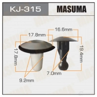 Клипса пластиковая MASUMA KJ-315 C IHLQQ 1422887044