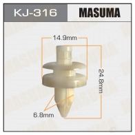 Клипса пластиковая MASUMA KJ-316 HZZWY S 1422886133