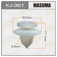 Клипса пластиковая MASUMA 9L N7P1 1422886079 KJ-361