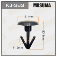 Клипса пластиковая MASUMA 427Z AA1 KJ-363 1422887017