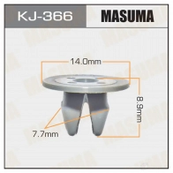Клипса пластиковая MASUMA 1422886075 K2 QVMKI KJ-366
