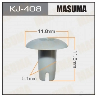 Клипса пластиковая MASUMA 1422886115 4 LTSTLL KJ-408