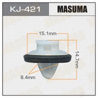 Клипса пластиковая MASUMA U GF1IW 1422886103 KJ-421