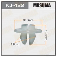 Клипса пластиковая MASUMA Z CM8JH 1422886102 KJ-422