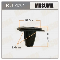 Клипса пластиковая MASUMA KJ-431 AVH3K 0 1422885978