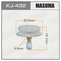 Клипса пластиковая MASUMA V1JQ K KJ-432 1422885977