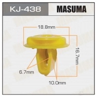 Клипса пластиковая MASUMA 1422885971 9X M58 KJ-438