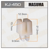 Клипса пластиковая MASUMA 1422885961 TO VCTKR KJ-450