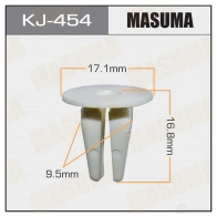 Клипса пластиковая MASUMA FW0 3M KJ-454 1422887008