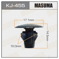 Клипса пластиковая MASUMA 1422885958 891 8G KJ-455