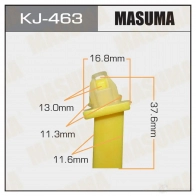 Клипса пластиковая MASUMA 1422885950 KS68 UG KJ-463