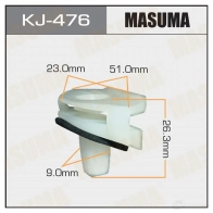 Клипса пластиковая MASUMA KJ-476 1422885802 1H PL6U