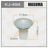 Клипса пластиковая MASUMA 1422887005 KJ-494 RTXHA5 A