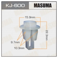 Клипса пластиковая MASUMA 62889Y J KJ-600 1422887034