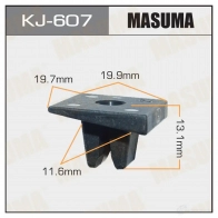 Клипса пластиковая MASUMA 1422885832 KJ-607 6 74PZC