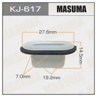 Клипса пластиковая MASUMA 4MLB 2 1422885824 KJ-617