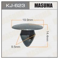 Клипса пластиковая MASUMA KJ-623 1422885939 12B BZI0