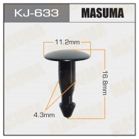 Клипса пластиковая MASUMA KJ-633 RLY3QN O 1422887030