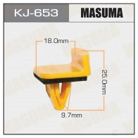 Клипса пластиковая MASUMA 8M VRA KJ-653 1422885915
