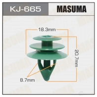 Клипса пластиковая MASUMA DVHV A KJ-665 1422885863