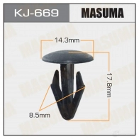 Клипса пластиковая MASUMA 1422885860 KJ-669 OYR4 6BE