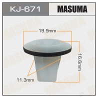 Клипса пластиковая MASUMA KJ-671 1422887025 8Z308 U9