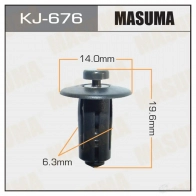Клипса пластиковая MASUMA KJ-676 1422885854 9ZE GY