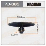 Клипса пластиковая MASUMA 1422885848 KJ-683 V TNWT