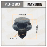 Клипса пластиковая MASUMA 1422885882 Z KNMNUQ KJ-690