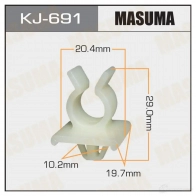 Клипса пластиковая MASUMA 1P WWE KJ-691 1422885881