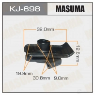 Клипса пластиковая MASUMA 1422887019 98 S88R7 KJ-698