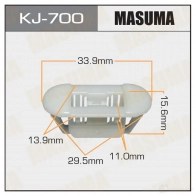 Клипса пластиковая MASUMA KJ-700 P6B F3J 1422885877