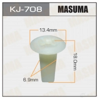 Клипса пластиковая MASUMA ZRUA R 1422885872 KJ-708