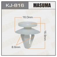 Клипса пластиковая MASUMA KJ-816 1422885895 1UW FRH