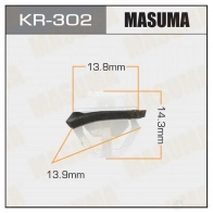 Клипса пластиковая MASUMA BI 6VV2 1422886954 KR-302