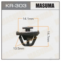 Клипса пластиковая MASUMA 1422885767 AY IEN KR-303