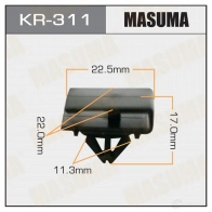 Клипса пластиковая MASUMA 1422885764 N OSWQH KR-311
