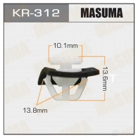 Клипса пластиковая MASUMA KR-312 1422885763 E9D HX5Y