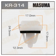 Клипса пластиковая MASUMA 1422885761 KR-314 LJ 3B1YH