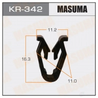 Клипса пластиковая MASUMA KR-342 1422885732 BKJ5 D1T