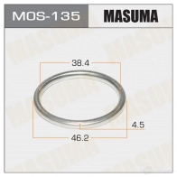 Кольцо уплотнительное глушителя 38.5х47х4 уп. 5шт MASUMA 1422883812 Z0 YNIQ8 MOS-135