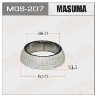 Кольцо уплотнительное глушителя 38x50x13.5 MASUMA MOS-207 DZPCL7 K 1422883831